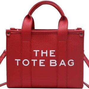 Multi Brand Tote Bag for Women, Leather  Color: Red # 809